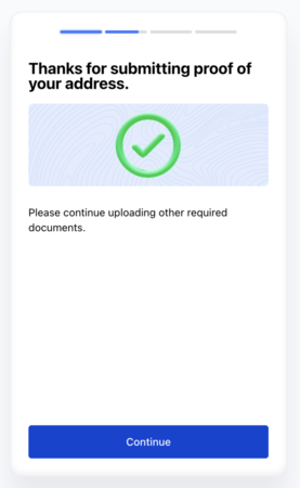 Proof of address screen 3