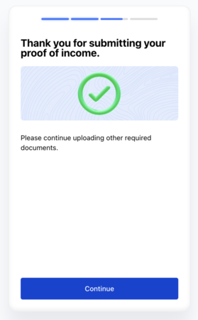 Proof of funds screen 5