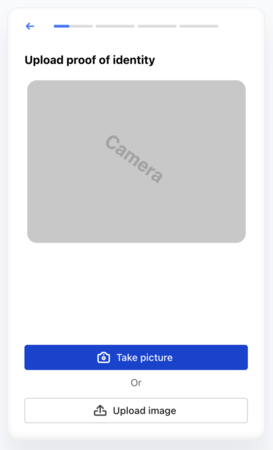 Proof of identity screen 2