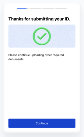 Proof of identity screen 6