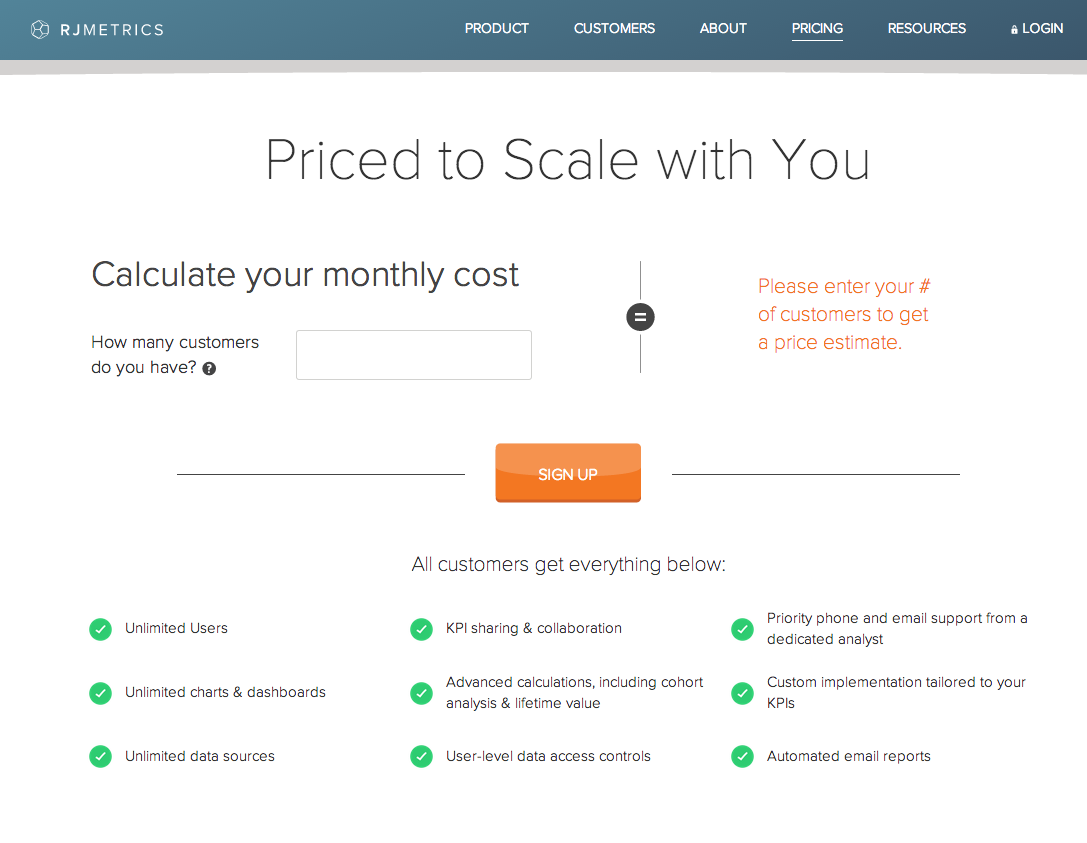 pricing calculator