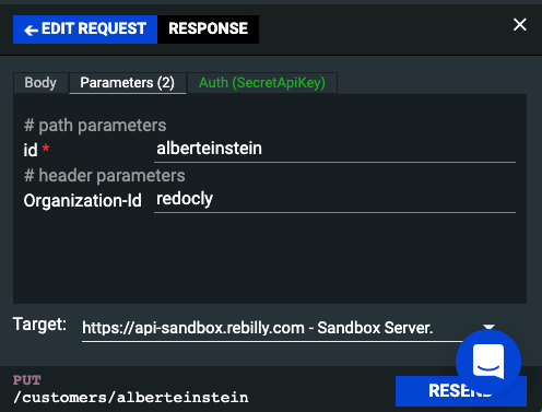 upsert customer parameters